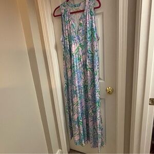 Lilly Pulitzer XL Maxi Tropical Print Dress